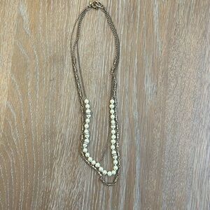 Jcrew 3 chain/pearl necklace